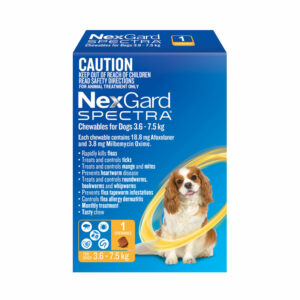 NexGard Spectra Yellow Chew for Small Dogs (3.6-7.5kg) - Single